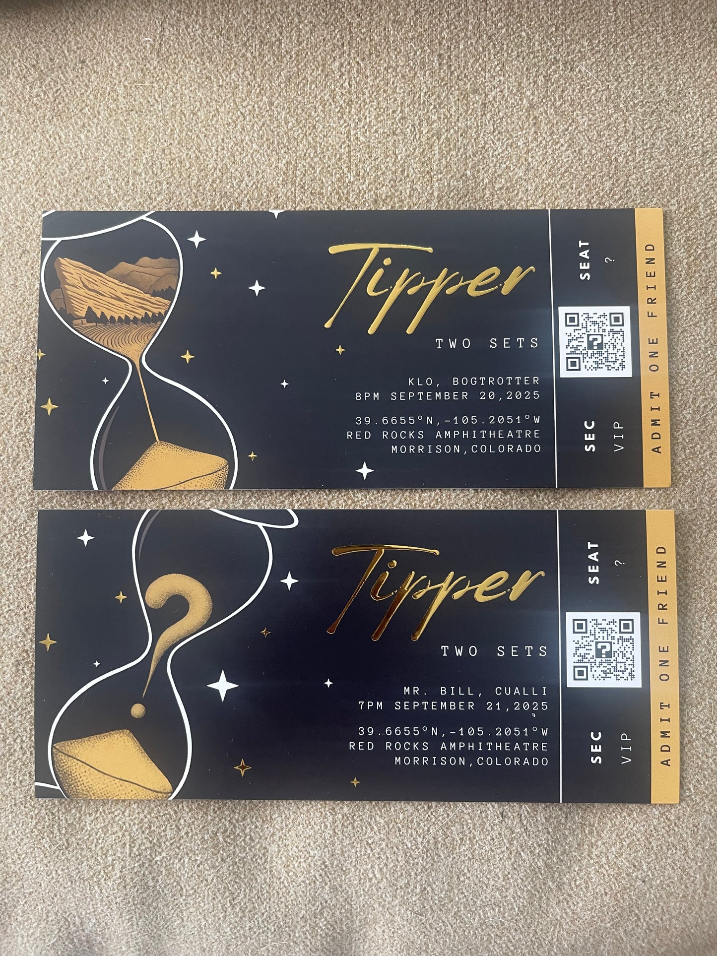 Tipper Red Rocks Commemorative Ticket Set